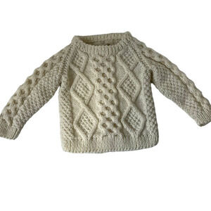 Hand Sewn Baby Fishermans Cable Knit Sweater